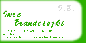 imre brandeiszki business card